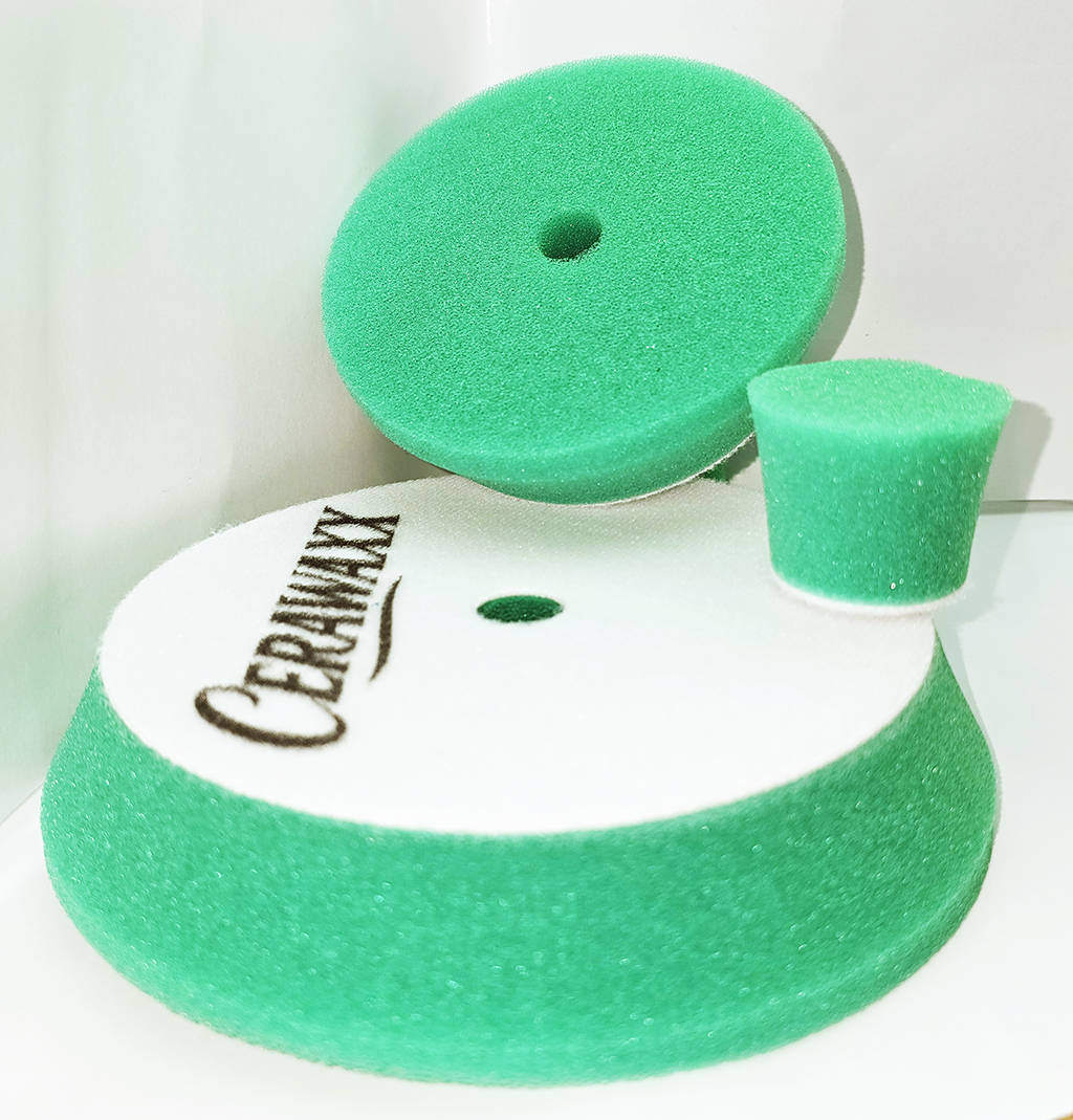 🟢 PAD CUT CERAWAXX – Vert _  Ø 125mm / Ø 80 mm / Ø 30 mm
