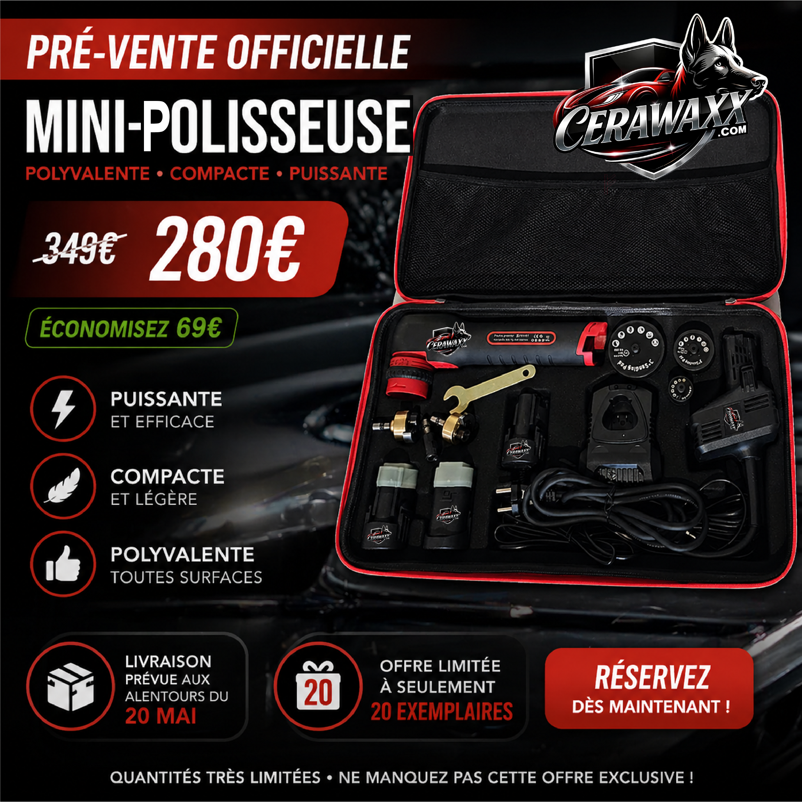 Mini Polisseuse Sans Fil Professionnelle