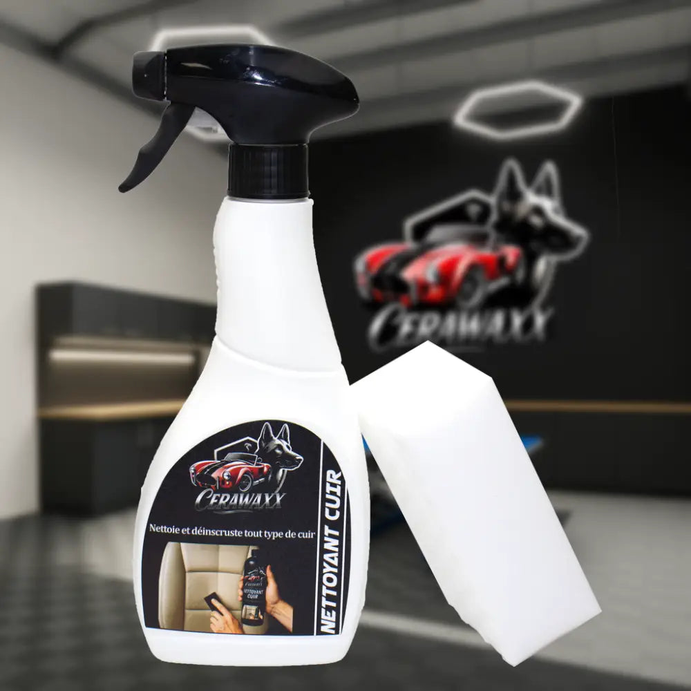 NETTOYANT CUIR + 1 Eponge Magique - Produit Intérieur